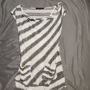 Grey and White Stripped Tank Top